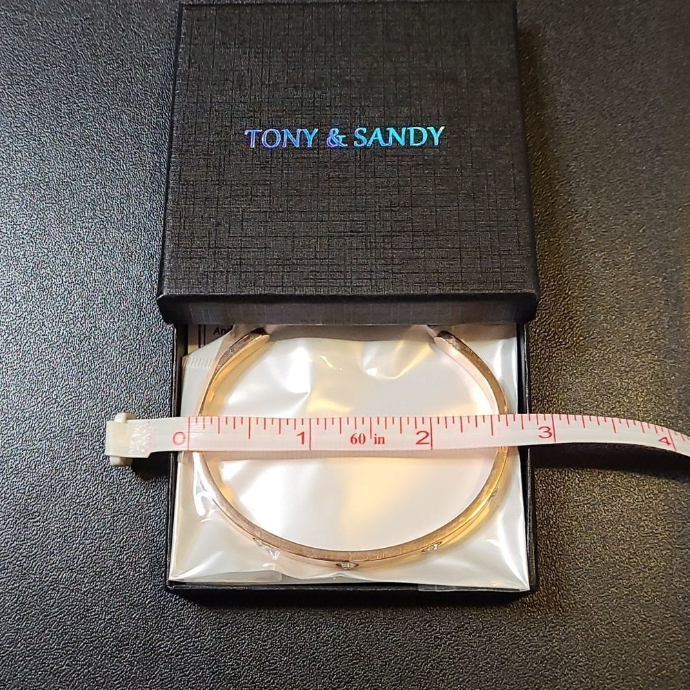 Tony & Sandy Rose Gold plated, CZ stone Bracelet NWT - Picture 3 of 3